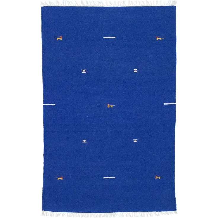 Kelim Teppich - Trendy 180 x 120 cm - blau – Bild 1