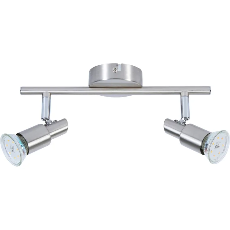 LED-Lampe 2er Spot Lina nickel-chrom 28 x 12 cm warmweiß