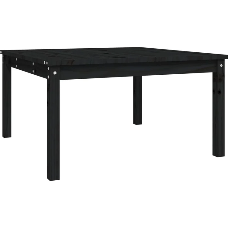 Gartentisch, Balkontisch, Beistelltisch Schwarz 82,5 x 82,5 x 45 cm Massivholz Kiefer – Bild 2