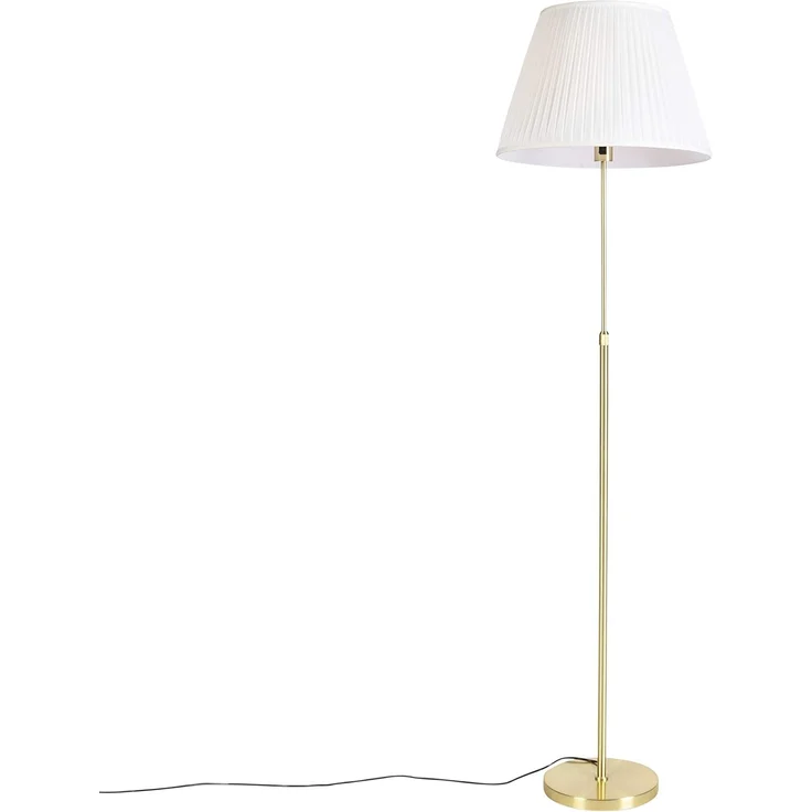 Qazqa Stehlampe Parte fl, ohne Leuchtmittel, E27, Crème, Landhaus / Rustikal, Stahl, 1-flammig – Bild 1