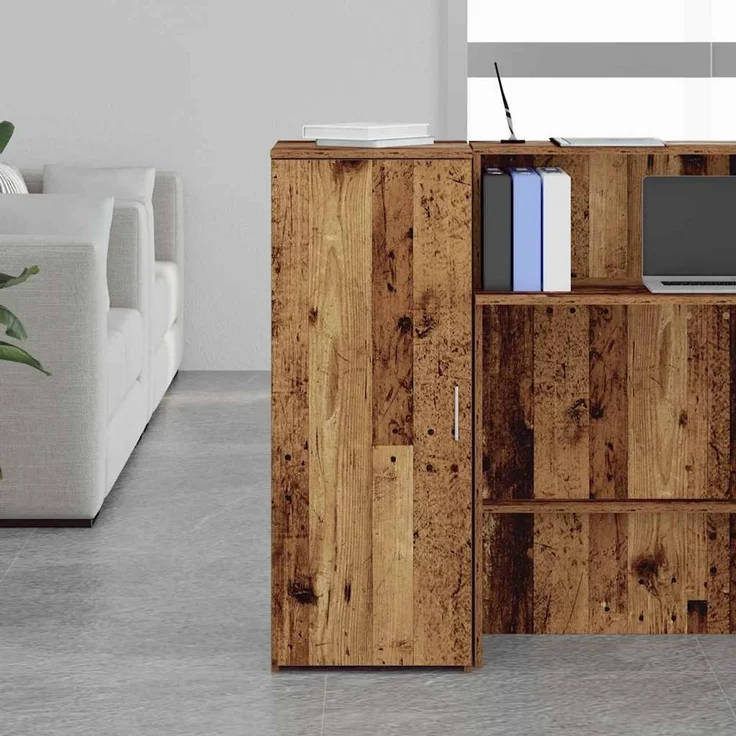 vidaXL Lagerschrank Altholz-Optik 40x45x103,5 cm Holzwerkstoff 859040 – Bild 3
