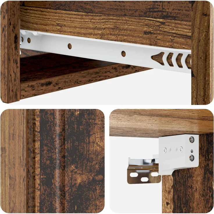 vidaXL Wandmontierter Beistelltisch Altholz 59 x 34,5 x 17 cm 898323 – Bild 7