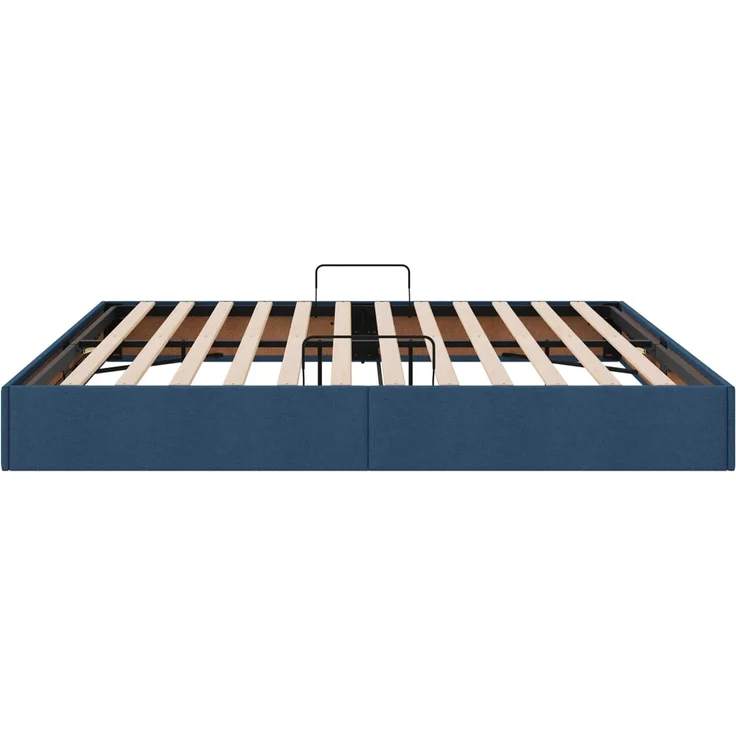 vidaXL Ottoman Bettgestell mit Speicher Blau 200 x 200 cm Stoff 3442849 – Bild 8