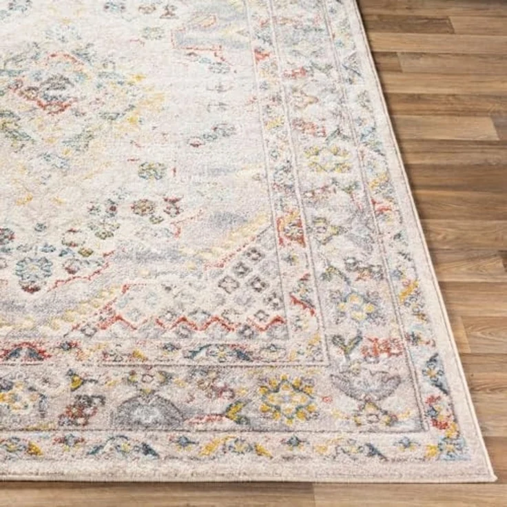 Livabliss Teppich CASABLANCA, rund, Höhe: 13 mm, Vintage Orientteppich, Kurzflor Boho Wohnzimmerteppich, Läufer – Bild 3