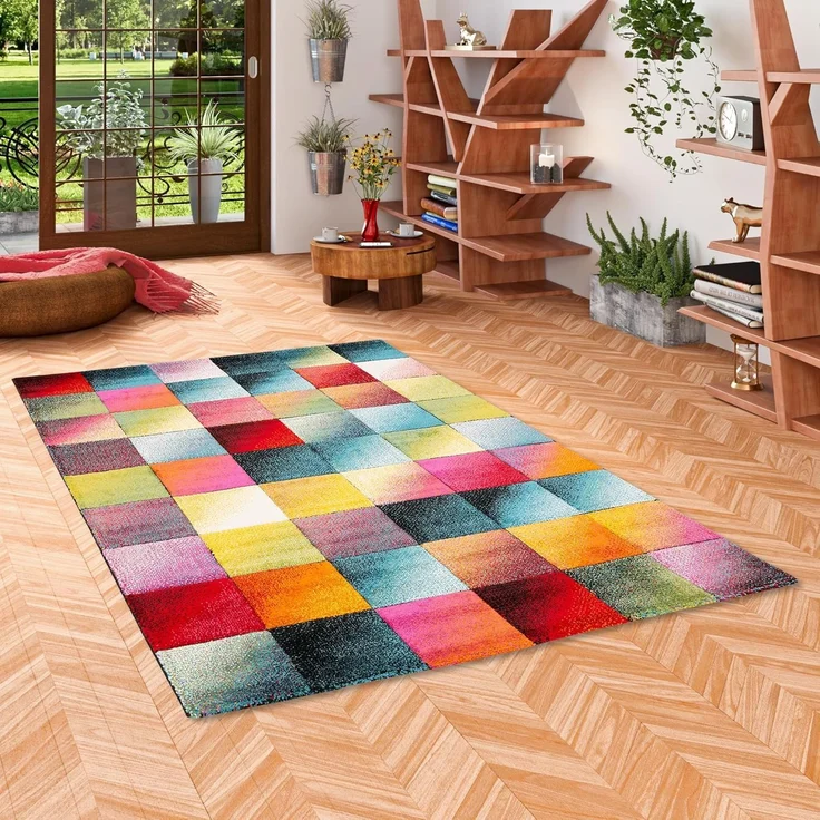 Pergamon Designteppich Designer Teppich Maui Modern Karo, Rechteckig, Höhe: 13 mm