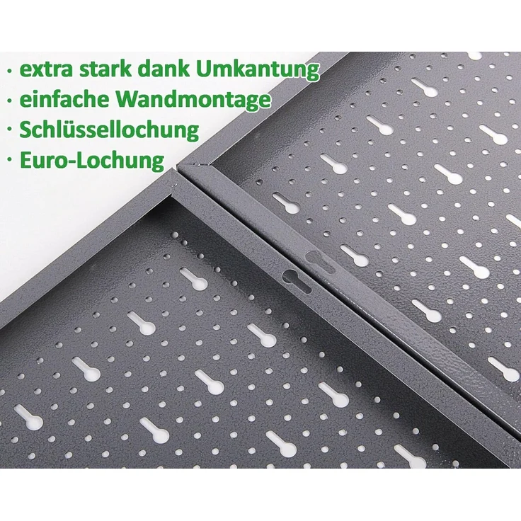 ONDIS24 Lochwand Jochen, 3 Stk, mit 22 Haken, BxTxH: 119,5x2,5x59,5 cm – Bild 5