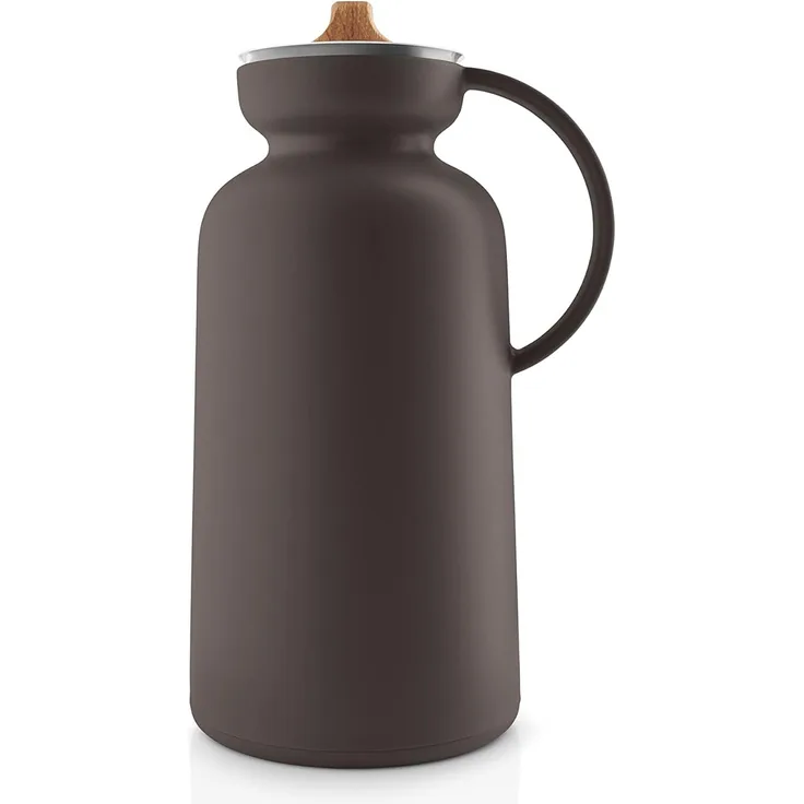 Eva Solo Isolierkanne Silhouette, Thermokanne, Edelstahl, Kunststoff, Chocolate, 1 L, 502876