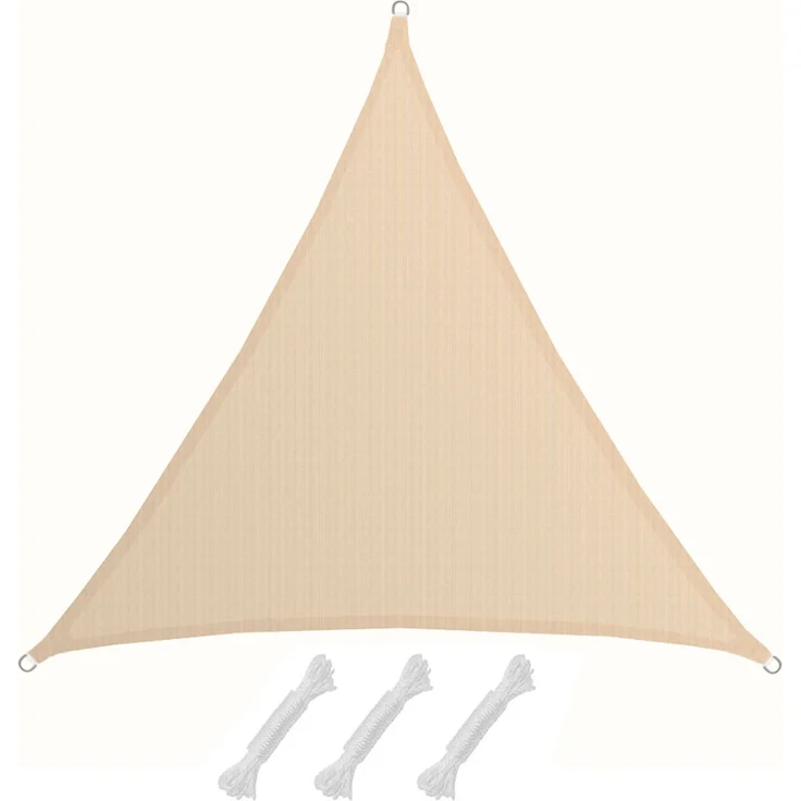 5x5x5m UV Sonnensegel Sonnenschutz Atmungsaktiv Ivory – Bild 2