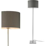 Lux.pro 'Coimbra' Stehleuchte, Metall / Stoff grau, Höhe 151 cm