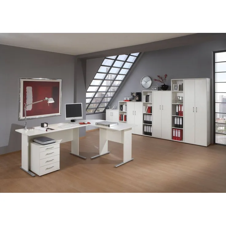Möbelpartner Milo Aktenschrank, weiß, ca. 65,1 x 34,5 x 110,9 cm