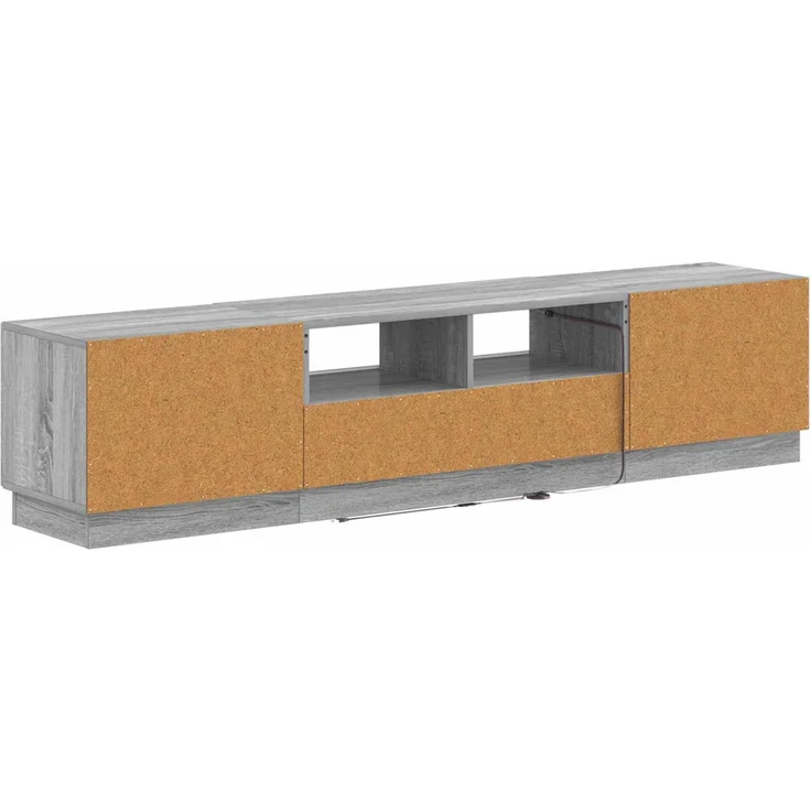vidaXL LED-TV-Schrank HOORN 3 stk. Sonoma-Grau Holzwerkstoff 3416848 – Bild 6