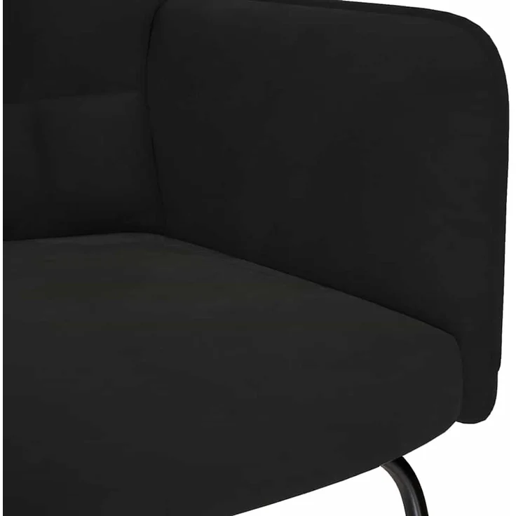 vidaXL Schaukelstuhl mit Hocker Schwarzer Samt 4016849 – Bild 7