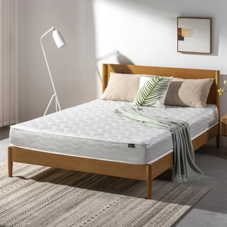 Zinus Doppelmatratze – Bonnelfederkern – 135x190 cm – Komfortschaum – Höhe 15 cm – mittlere Festigkeit, Weiß – Bild 6