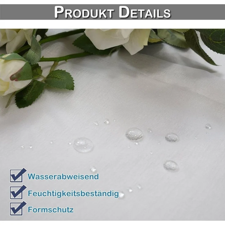 Sunicol Outdoorvorhang Transparent Wetterfest Außenvorhang mit Ösen, 2er Set (1 St), Gardinen Voile Wasserdicht Sichtschutz für Terrasse Balkon Garten – Bild 3