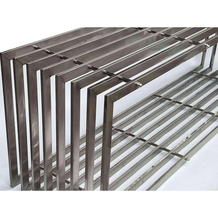 DanDiBo Kaminholzregal Innen Edelstahl Metall Kaminholzständer 96429 Brennholzregal 150 cm Holzkorb Kaminholzhalter – Bild 4