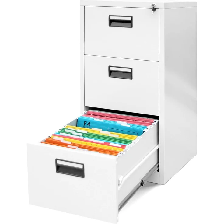 Aktenschrank Büroschrank Stahlschrank weiß 102 x 46 x 62 – Bild 1