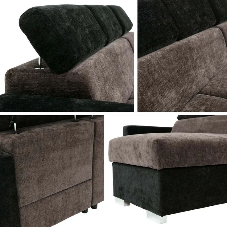 Mirjan24 Ecksofa Porabi 2rLC (Farbe: Lumo 75), 87 x 170 x 235 cm – Bild 7