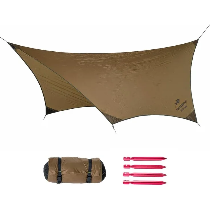 AMAZONAS Adventure Ultra-Light Tarp Braun Nylon 3400 mm 1680 mm 308 g
