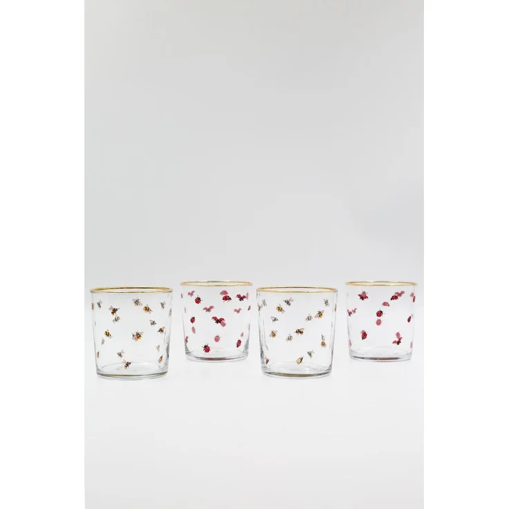 Hermia Concept 'Lady 380' Gläser-Set (4-teilig), Gold / Transparent, 8,6 x 8,6 x 9,1 cm, 380 ml – Bild 3