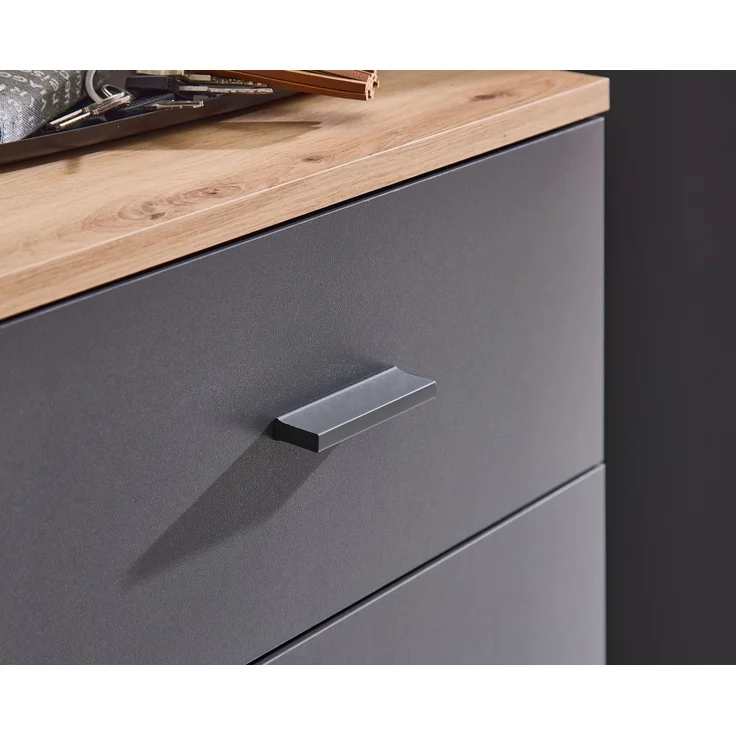 Kompaktgarderobe >Fynn< in Anthrazit / Artisan Eiche Dekor - 223x199x38 (BxHxT) – Bild 10