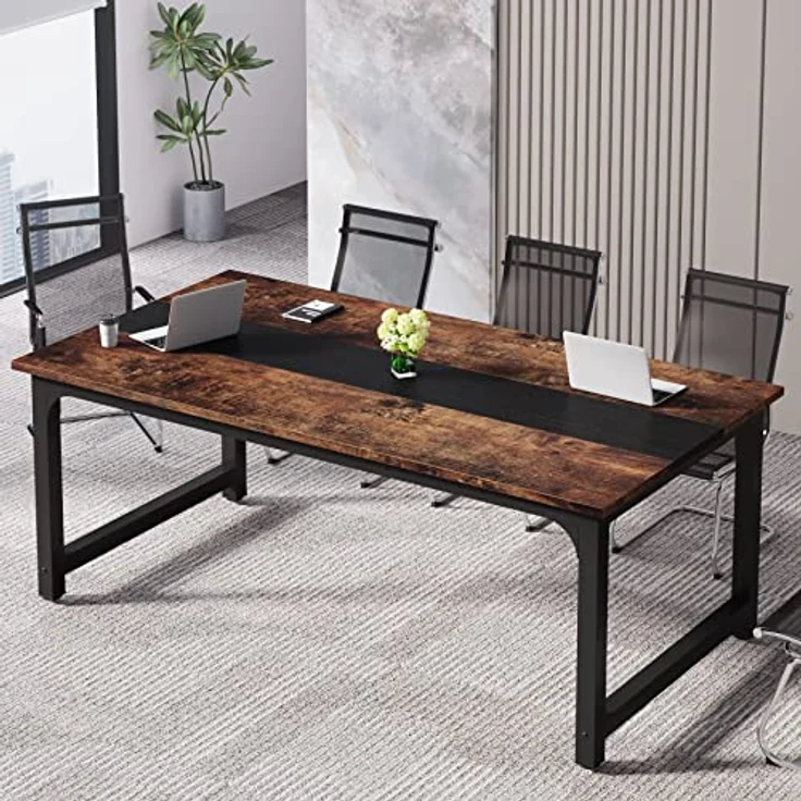 LITTLE TREE 63-Zoll-Großschreibtisch für Führungskräfte, einfacher Computerarbeitsplatz mit 31,5-Zoll-Extrabreit-Arbeitsplatte für das Homeoffice – Bild 5