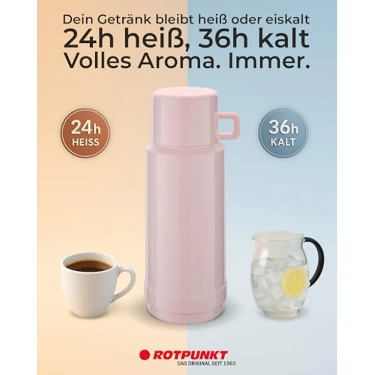 ROTPUNKT Isolierflasche Thermoflasche, auslaufsicher, Glaseinsatz, BPA-Frei- hochwertig, Hochwertiger Glaseinsatz (Geschmacksneutral) – Bild 3