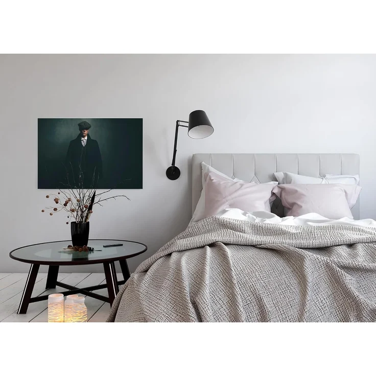 Leinwandbild Mann Grün Schwarz 90x60 DD120415 Keilrahmen Wandbild Leinwand – Bild 3