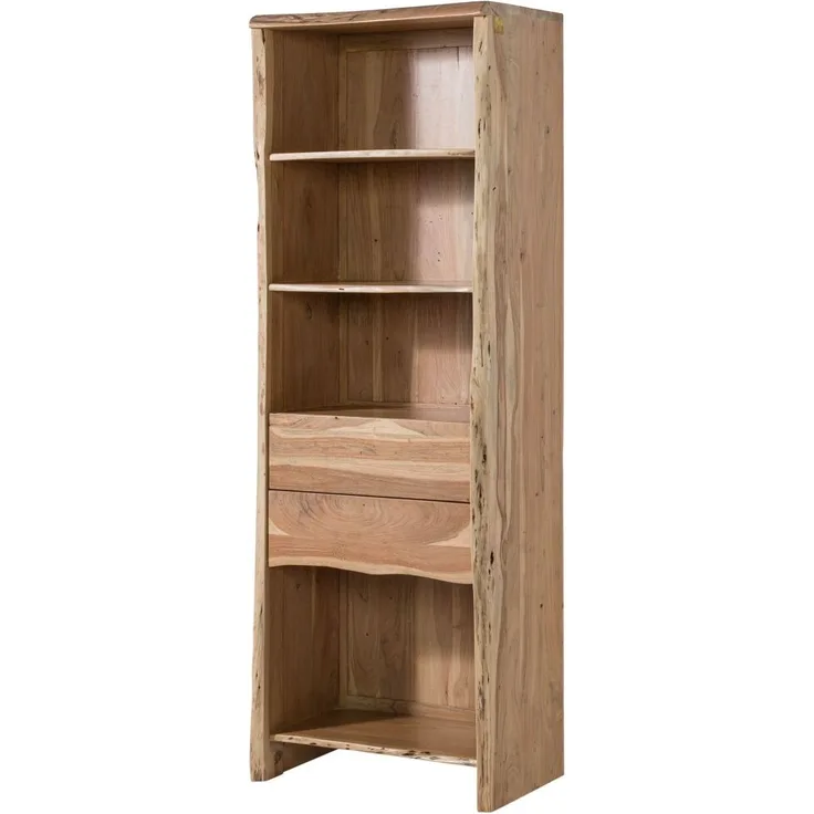Regal Akazie 71x45x204 natur lackiert PURE ACACIA #111