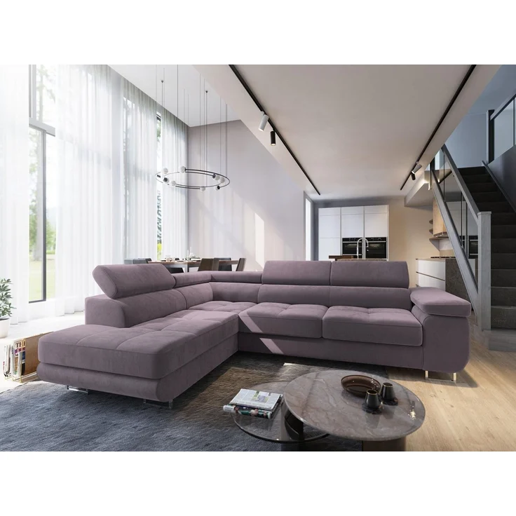 Masseno Ecksofa SELVA mit Schlaffunktion L-Form, Sofa mit Bettkasten – Bild 1