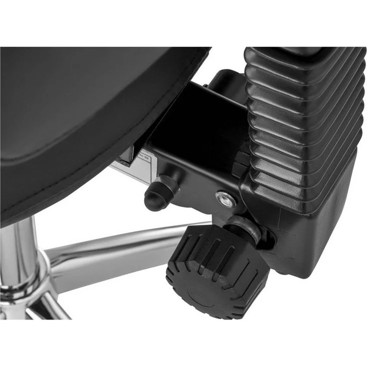 Physa Drehstuhl Sattelstuhl Arbeitsstuhl Rollhocker Mit Lehne Verstellbar Schwarz – Bild 2