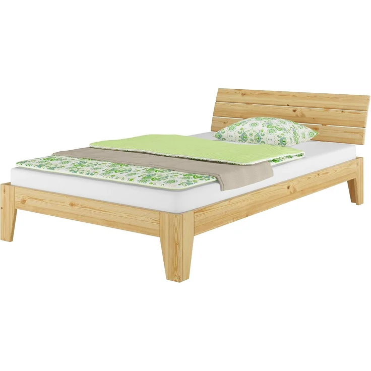 Erst-Holz Einzelbett Kieferbett natur Massivholz Futonbett 120x200 mit Rollrost 60. 62-12 – Bild 6