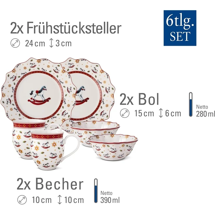 Villeroy & Boch Toy's Delight Frühstücks-Set 6-teilig Schaukelpferd – Bild 3