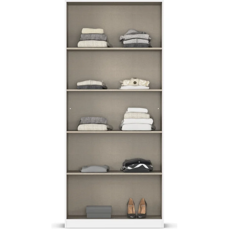 rauch Allrounder, Garderobenschrank, Mehrzweckschrank, 2-türig, mit 4 Einlegeböden, Farbe Grau metallic, BxHxT 91x210x41cm – Bild 7