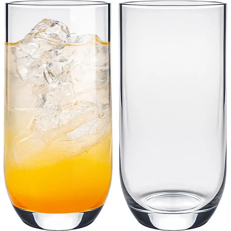 KONZEPT Gläser-Set Trinkgläser Set 6/12-teilig, Transparente 400ml, 12-tlg, Wassergläser Set, Ideal für Saft, Cocktails, Longdrinks, Eiskaffee