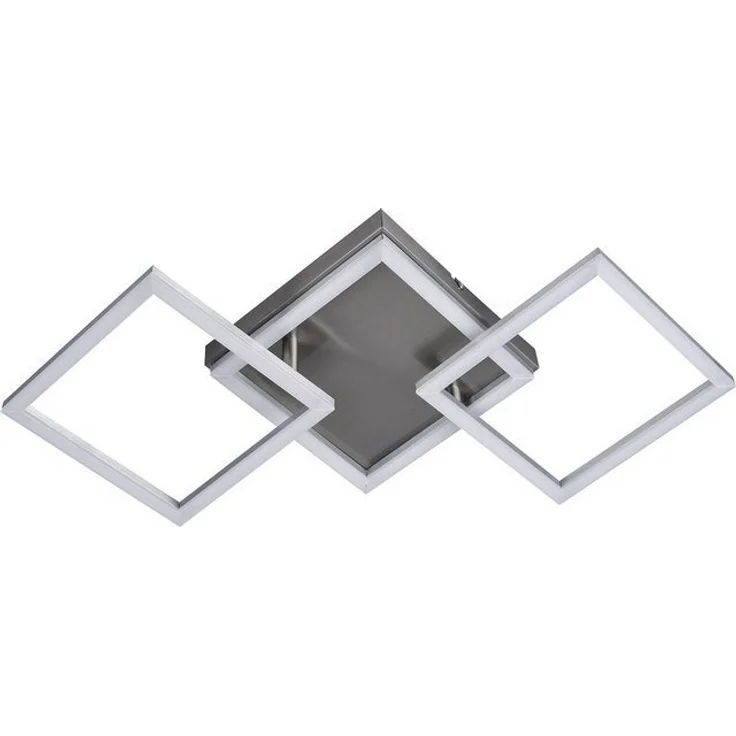 MeLiTec LED Deckenleuchte D119, warmweiß, LED Deckenleuchte Rahmen Leuchte Wand Deckenleuchte nickel matt – Bild 4