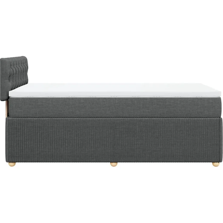 vidaXL Boxspringbett mit Matratze Dunkelgrau 90x190 cm Stoff 3289619 – Bild 7