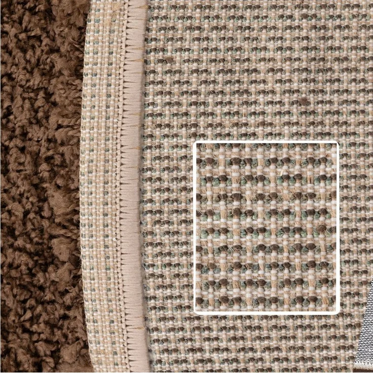 Carpettex Hochflor-Teppich Unicolor - Einfarbig, Rund, Höhe: 30 mm, Modern Kurzflor Teppich Wohnzimmer Abstrakt Design Rosa Pflegeleicht – Bild 3