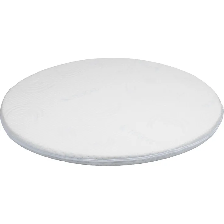 Pretura Boxmatratze Rund 90x4,5 cm - Weiß Laufgittermatratze