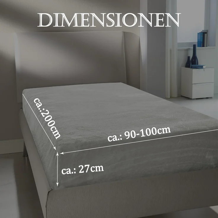 Spannbettlaken Cashmere Touch - Wolkenschloss 90-100 x 200cm Silber – Bild 2