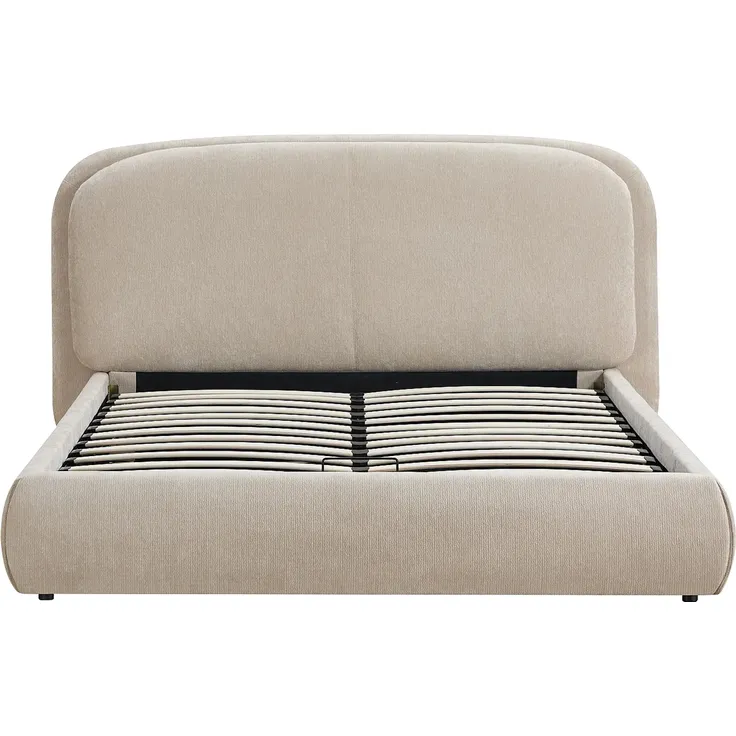 Vente-unique - ZORIMA Bett Stoff Beige - B 227 cm x H 110 cm x L 202 cm – Bild 4