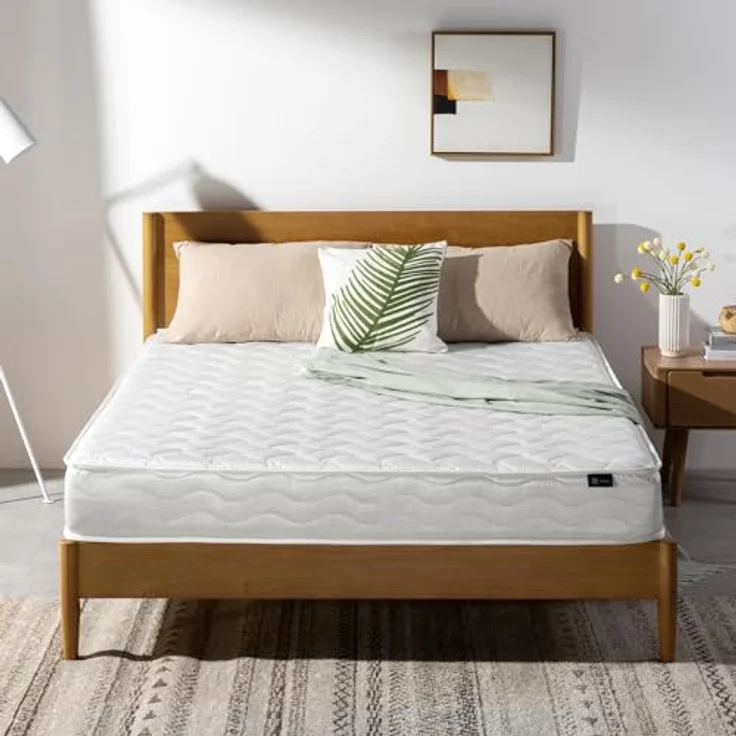 Zinus Doppelmatratze – Bonnelfederkern – 135x190 cm – Komfortschaum – Höhe 15 cm – mittlere Festigkeit, Weiß – Bild 11
