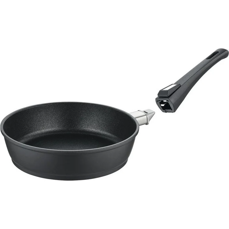 Berndes Schmorpfanne VARIO CLICK, Ø 24 cm, Schwarz, Antihaftbeschichtet, Aluminiumguss, inkl. Kunststoffgriff mit Klicksystem, Induktion – Bild 4