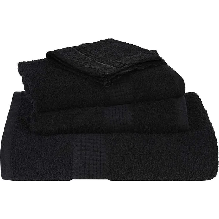 vidaXL Handtücher FROGN 10 Stk. Schwarz 50x100 cm 360 g/m² 136952 – Bild 4