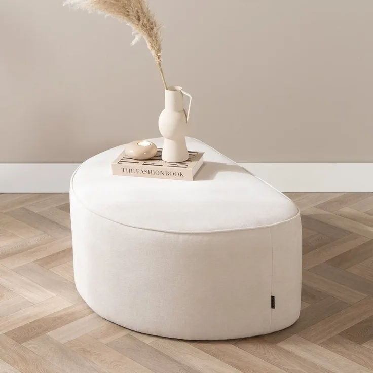 Bronx71 Hocker Neso halbrund beige