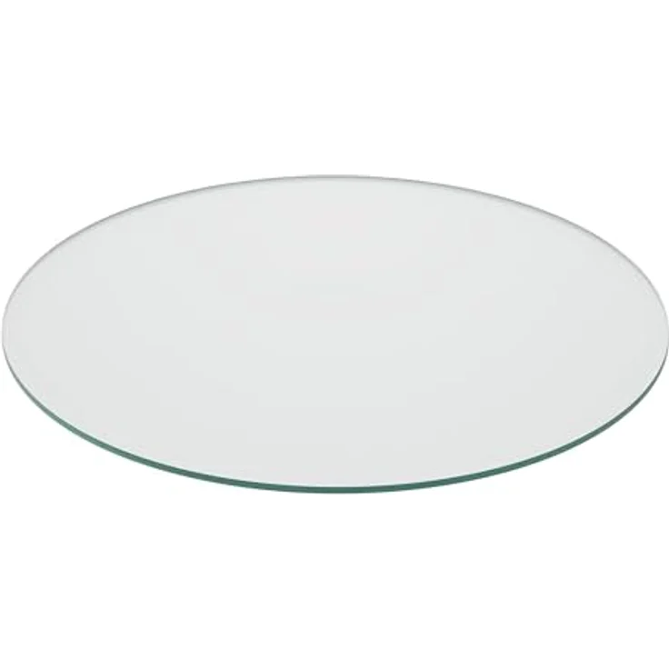 Relaxdays Rundglasplatte, Transparent, 60x0.8 cm, Hitzebeständiges Einscheiben-Sicherheitsglas, Ideal für Ess-, Couch- und Gartentische – Bild 1
