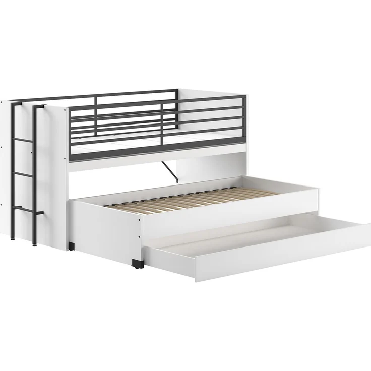 Hochbett Kary 219x98x117 Kinderbett Holzwerkstoff Weiß – Bild 5