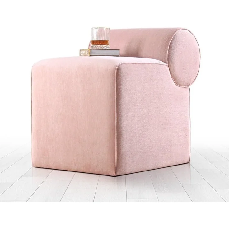 Hanah Home 'Linburg Puf - Pink' Pouffe, Rosa, 45 x 56 x 60 cm – Bild 6