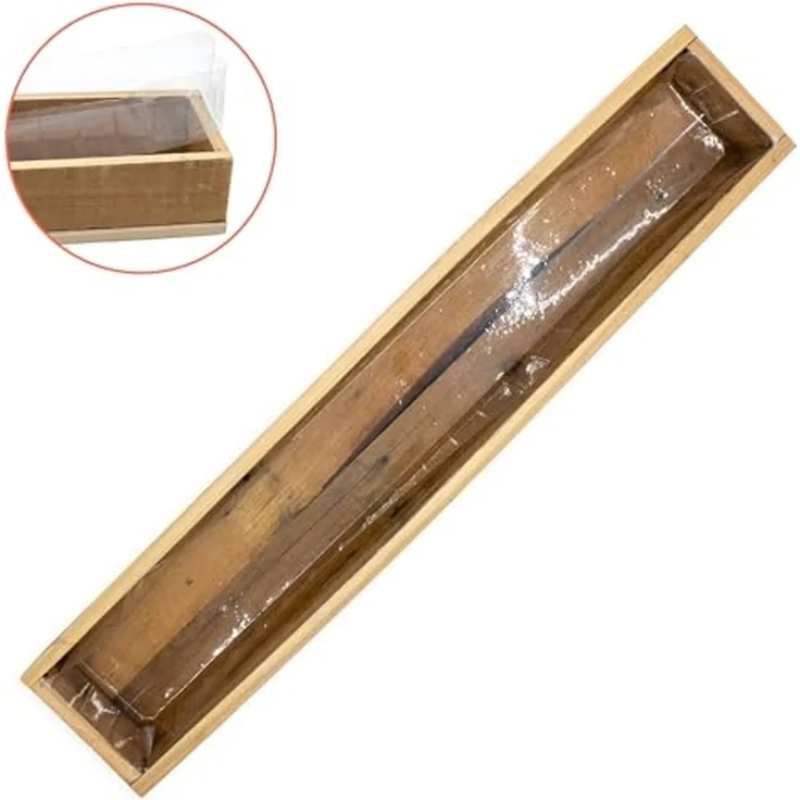 Spetebo Blumenkasten Holz Pflanzkasten natur mir Folie 70 x 13 cm (Anzahl, 1 St, Stück), direkt bepflanzbar – Bild 3