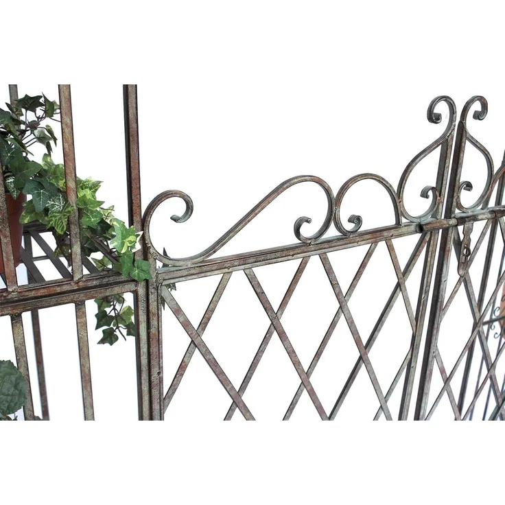 DanDiBo Rosenbogen mit Tor Pforte Metall 275x170 cm Rundbogen Torbogen Pergola 110241 Schmiedeeisen Rankhilfe Gartentor – Bild 6