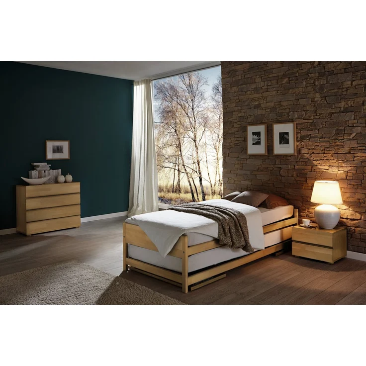 Hasena Gästebett Lido Unterbett Buche natur Lattenrost Flex K – Function-Kids – Bild 2